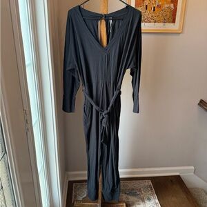 Anthropologie Black Long Sleeve Jumpsuit With Pockets, Size Small